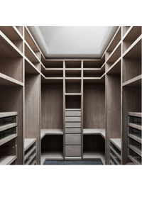 П-образная гардеробная комната в классическом стиле Кропоткин