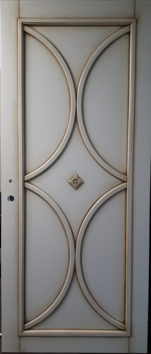 Межкомнатная дверь в профиле массив (эмаль с патиной) Кропоткин
